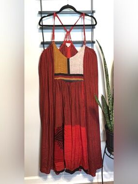 Kantha Bae Free Fallin’ Silk Maxi Dress